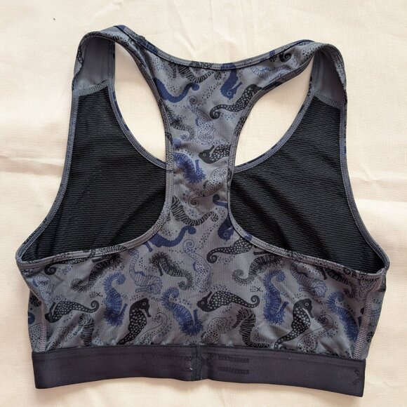 Tomboyx Grey Sea Horse Sports Bra Swimwear Top (small) - Picture 3 of 4